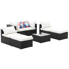 wicker outdoor patio furniture sofa set