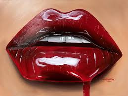 cherry red lips painting painting by