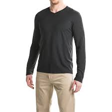Gramicci Drake Hemp Organic Cotton Shirt V Neck Long Sleeve For Men