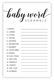 Tips to save money with free baby scramble printable worksheets offer. Free Printable Baby Shower Games Volume 3 Instant Download