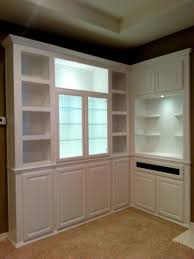 White Corner Cabinet With Built In