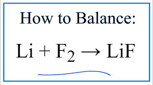how to balance li f2 lif lithium