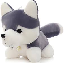 cute plush husky dog plush stuffed