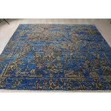 eorc blue 8 ft x 10 ft hand knotted
