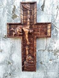 Wooden Cross On Wall Religious
