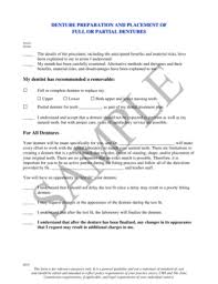 Queda prohibida su reproducción total o. Denture Consent Form Fill Online Printable Fillable Blank Pdffiller
