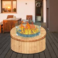 Vevor Fire Pit Wind Guard 17 X 17 X 6 In Glass Flame Guard 0 25 In Thick Glass Shield With Aluminum Alloy Feet Fire Table Clear