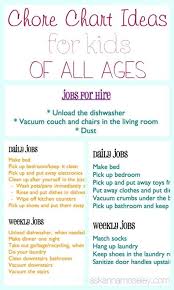 Chore Chart Ideas For Kids Kids Chore Chart Kids Age