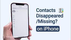 how to fix contacts disappeared missing