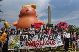Image result for baby trump balloon 4th of july