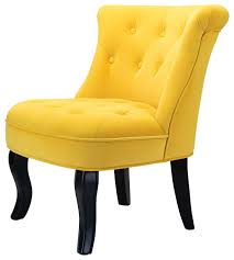A plush mustard yellow seat rests atop of slim steel legs. Jane Accent Chair Traditional Armchairs And Accent Chairs By 14 Karat Home Inc