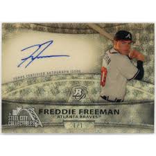 We did not find results for: Freddie Freeman 2010 Topps Bowman Platinum Rookie Rc Autograph Superfractor 1 1 Steel City Collectibles
