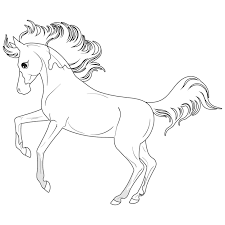 Coloring Page With Horse Painting For
