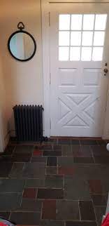 foyer painted vine slate tile floor