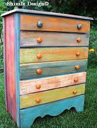 Whimsical Patchwork Painted Dresser