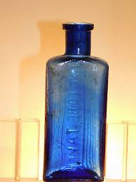 Antique Bottle Poison Rare Cobalt Blue