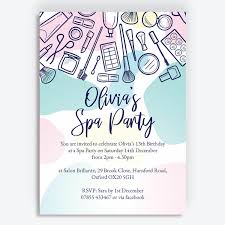 make up birthday party invitation from