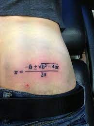 failed maths exam twice gets tattoo