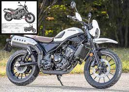 honda 250cc 300cc scrambler patented in