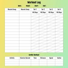 free printable weekly workout schedule