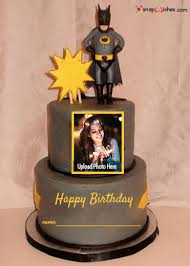 birthday cake with name and photo for