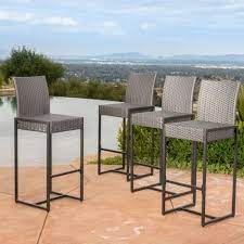Agnese Outdoor Patio Bar Chair 4 Chairs