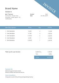 Free Invoices Templates To Edit Online