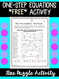 One Step Equations Riddle Activity
