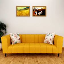 3 seater sofas in light gold color