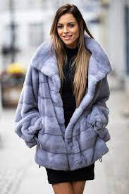 Ladies Genuine Mink Fur Coat Women
