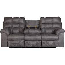 derwin gray reclining sofa with drop