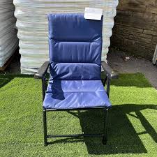 Navy Padded Folding Camping Chair