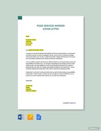 food worker cover letter in word