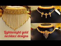 lightweight gold necklace designs with
