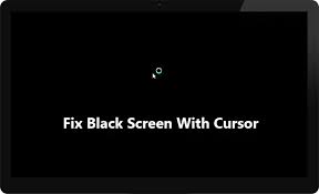 fix windows 10 black screen with cursor