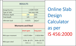 free slab design as per is 456