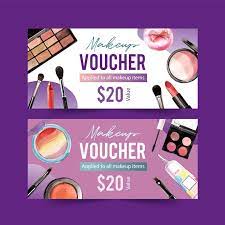 free vector cosmetic voucher set with