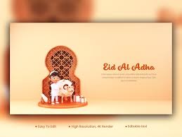 eid al adha mubarak banner design with
