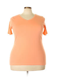 Details About Faded Glory Women Orange Short Sleeve T Shirt 1 X Plus
