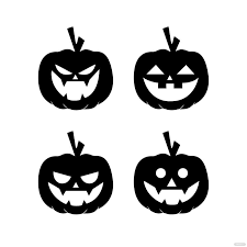 free halloween pumpkin vector black and