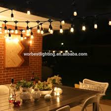 Worbest S14 String Lamp 48ft Indoor Outdoor Decorative Lights 15 Led Bulbs Energy Efficiency For Patio Cafe Bistro Market Buy String Lamp S14 String