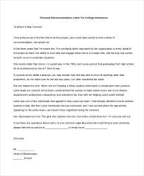 Free Letter of Reference Template   Recommendation Letter Template         write a letter of recommendation for a student