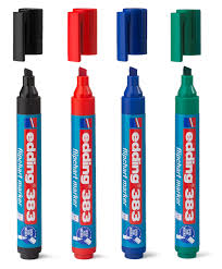 Edding 383 Flipchart Markers Chisel Tip Set Of 4 Assorted Colours