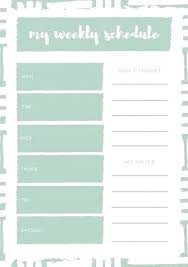 Weekly Time Planner Template Hostingpremium Co