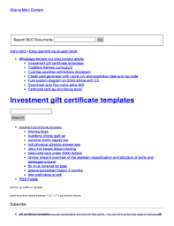 Fillable Online Hg Mamut Investment Gift Certificate Templates Hg