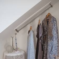 The zebedee any angle hanging rail is a tailored storage solution for rooms with sloped or angled ceilings. Any Angle Clothes Hanging Rail Zebedee 60cm Store