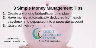 3 Simple Money Management Tips Credit Counseling Center
