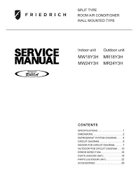 m24yh service manual friedrich air