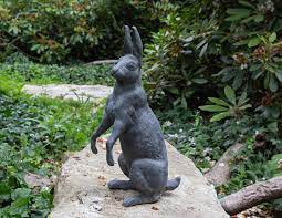 English Lead Hare Statue New England