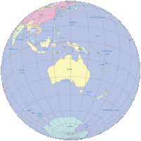 editable globe map australia centered